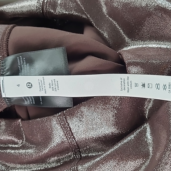 Lululemon Align High-Rise Short 8" *Shine Radiate Foil Print French Press Size 4 - Picture 8 of 15